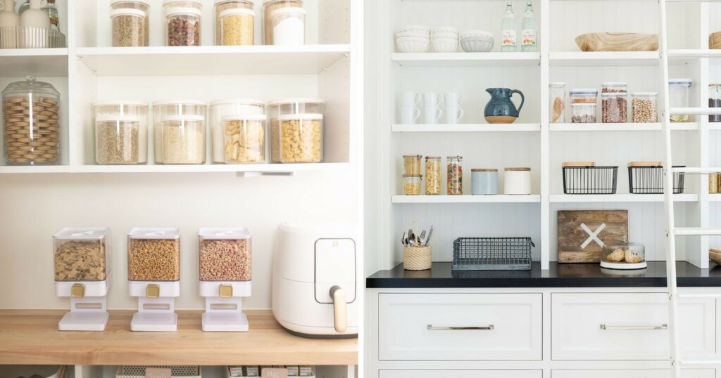 home organisation of pantry cuoboards and kitchens