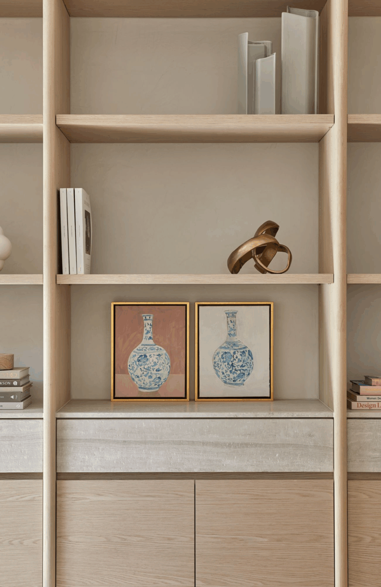 elevating spaces custom shelf styling