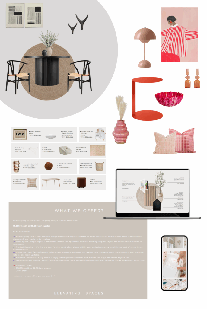 Elevating Spaces home styling subscription