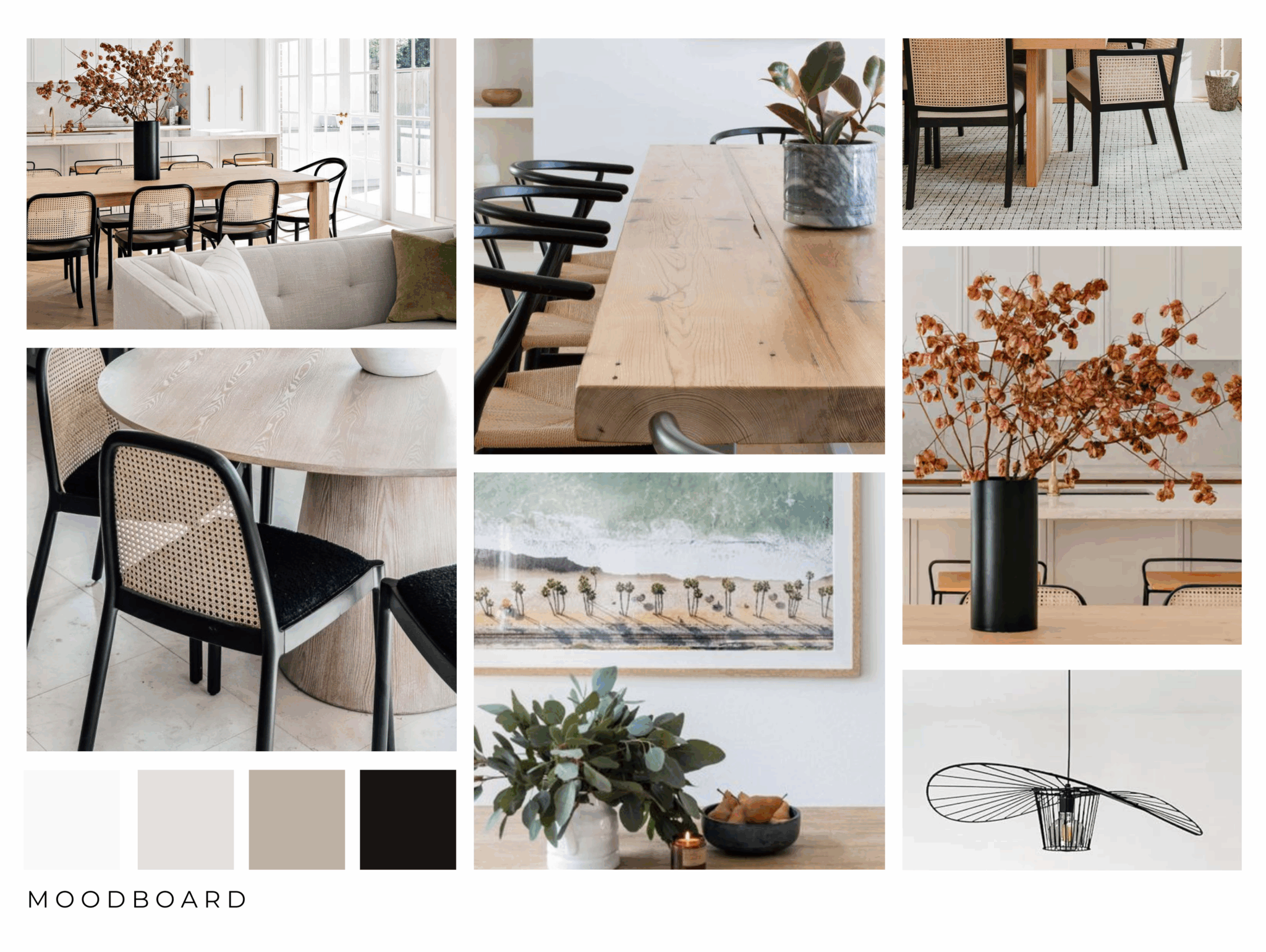 elevating spaces online dining room moodbaord
