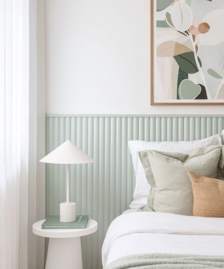pastel bedroom with light airy colours - Australian design